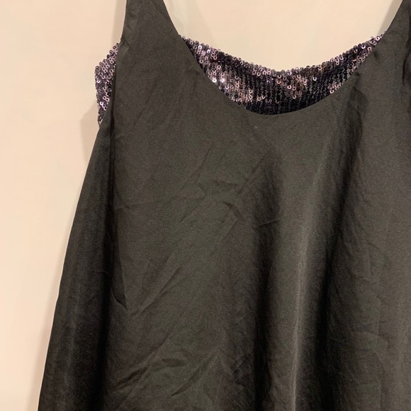 NWT Free People Turn it On Black Cami Sequin Top - Picture 5 of 8